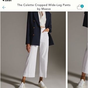 Maeve Collette Cropped Wide Leg Pant